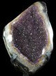 Sparkling Amethyst Geode From Uruguay - Metal Stand #80632-2